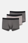 Light Gray-Gray 4210 3-PACK PATTERNED MICRO MODAL BOXER