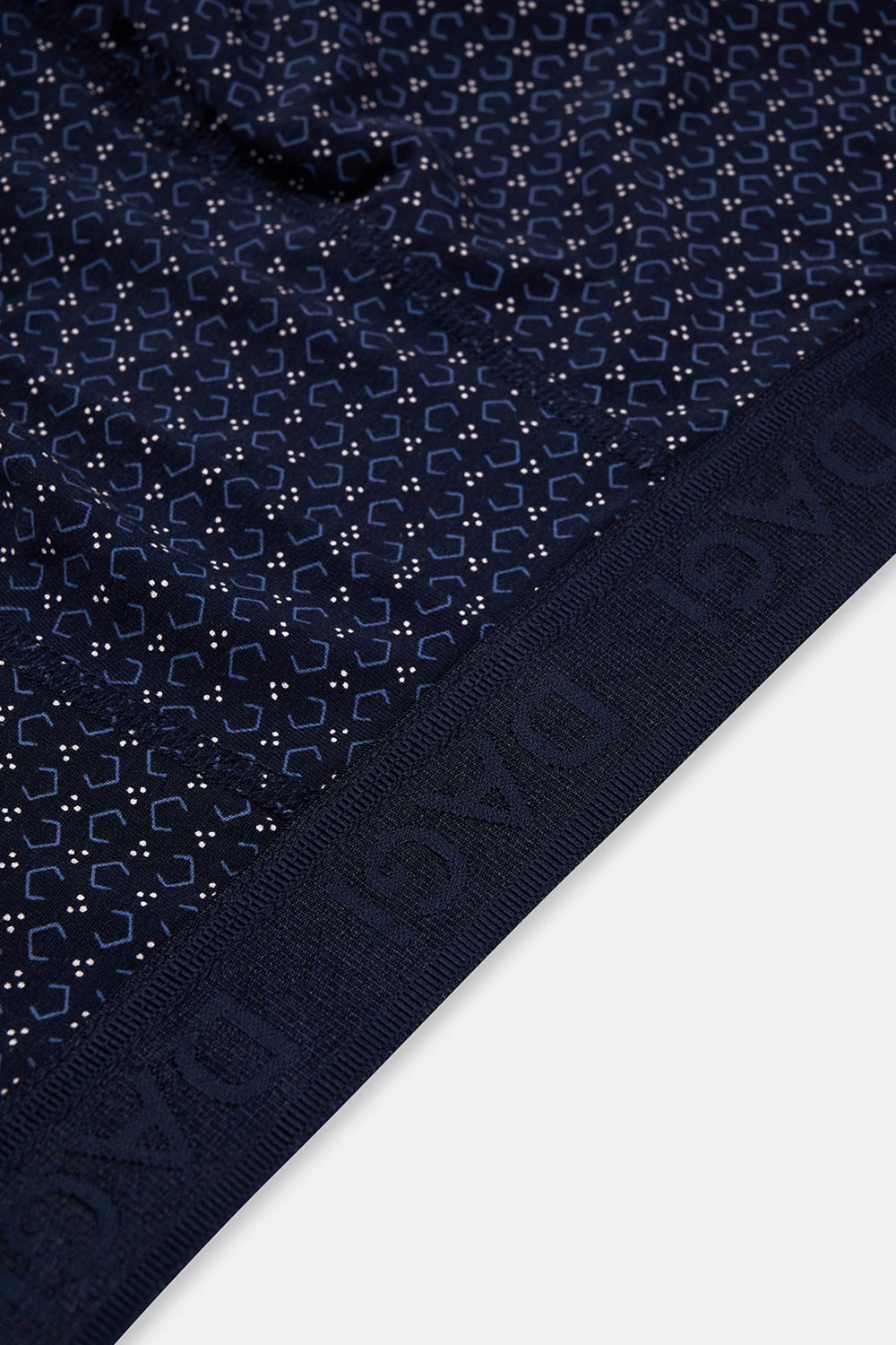 Lacivert-Mavi 3'lü Desenli Micro Modal Boxer