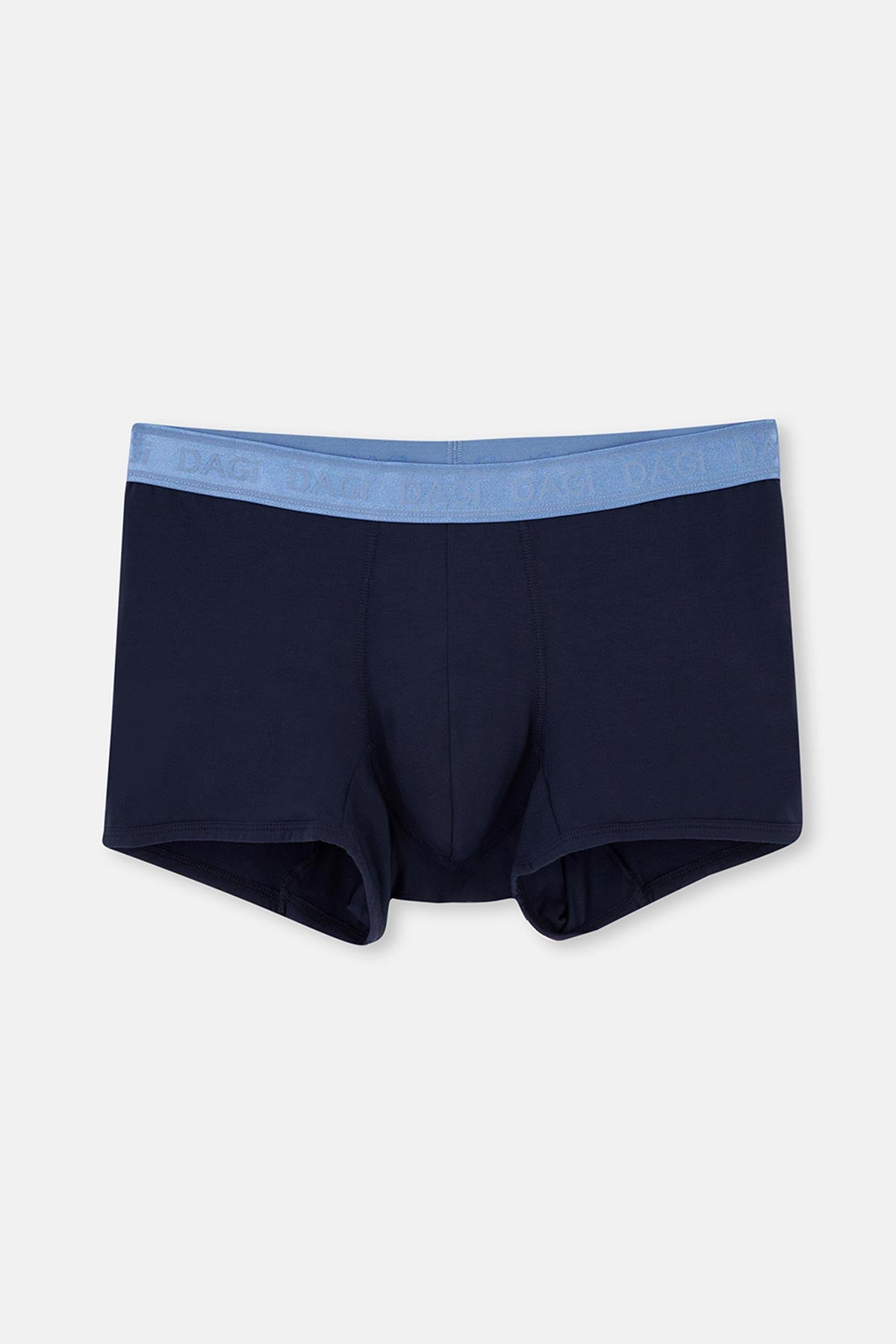 Lacivert-Mavi 3'lü Desenli Micro Modal Boxer