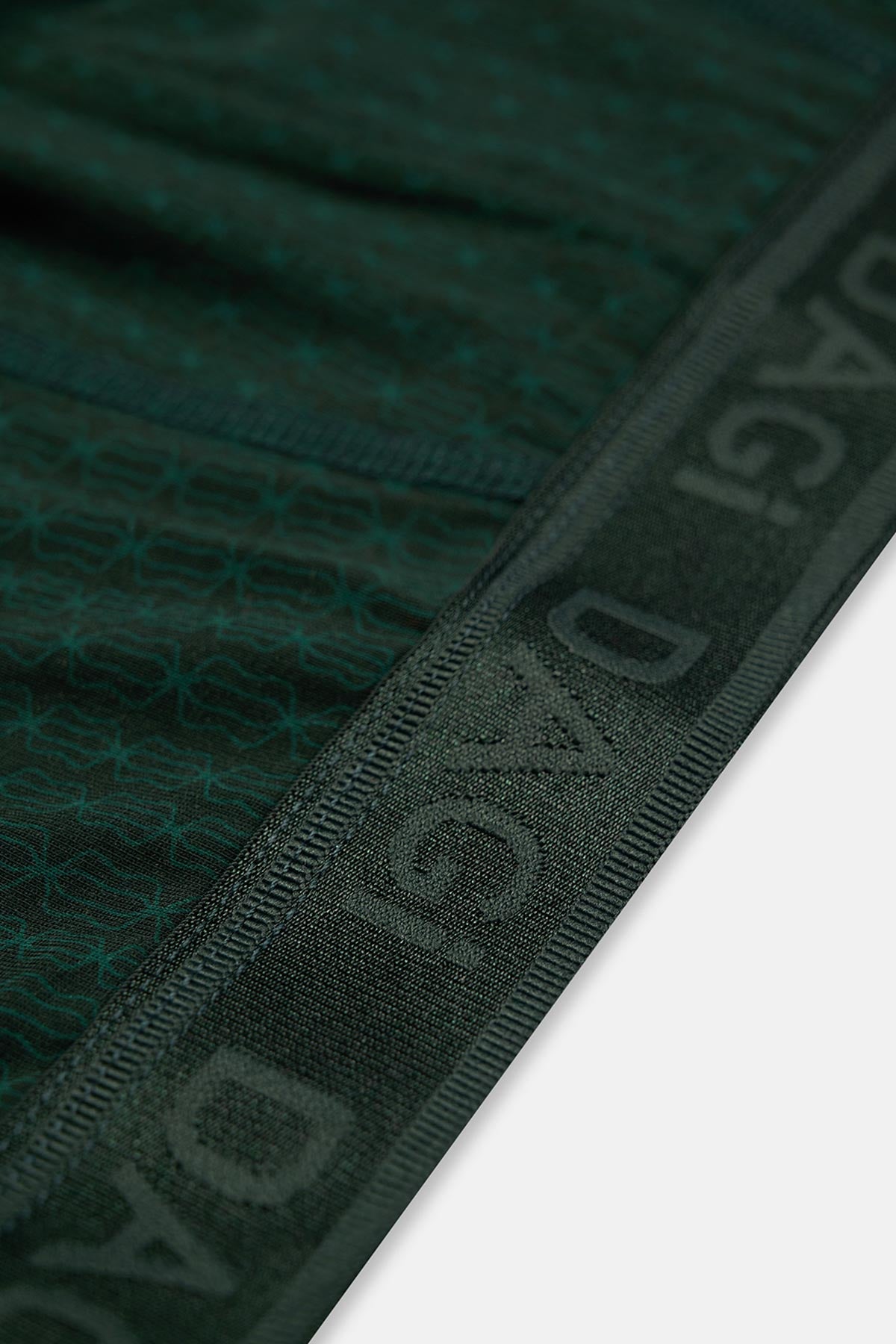 Koyu Yeşil Desenli Micro Modal Boxer