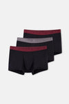Black 4210 3-PACK PLAIN MICRO MODAL BOXER