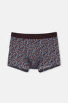 Dark Brown-Blue 5210 2-PACK PATTERNED COTTON BOXERS