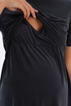 Black FUNCTIONAL MODAL MATERNITY T-SHIRT