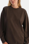 Dark Brown BASIC MODAL SWEATSHIRT