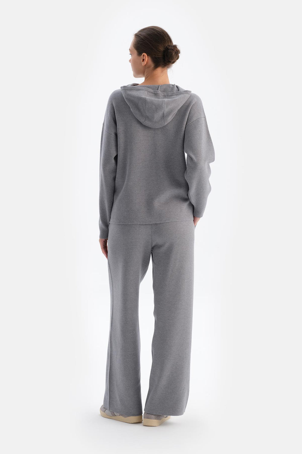 Grey Melange HOODED SOFT TOUCH SWEATSHIRT