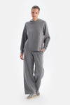 Grey Melange HOODED SOFT TOUCH SWEATSHIRT