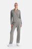 Grey Melange KNIT DETAIL TROUSERS