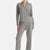 Grey Melange KNIT DETAIL TROUSERS