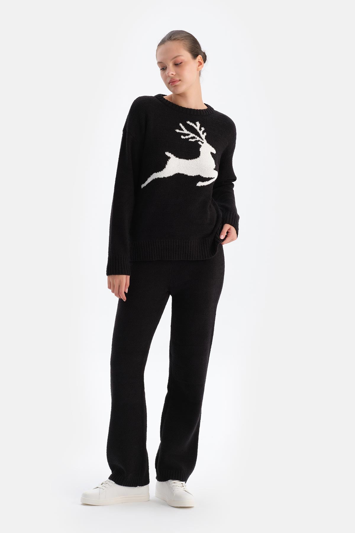 Black FLEECE TROUSERS