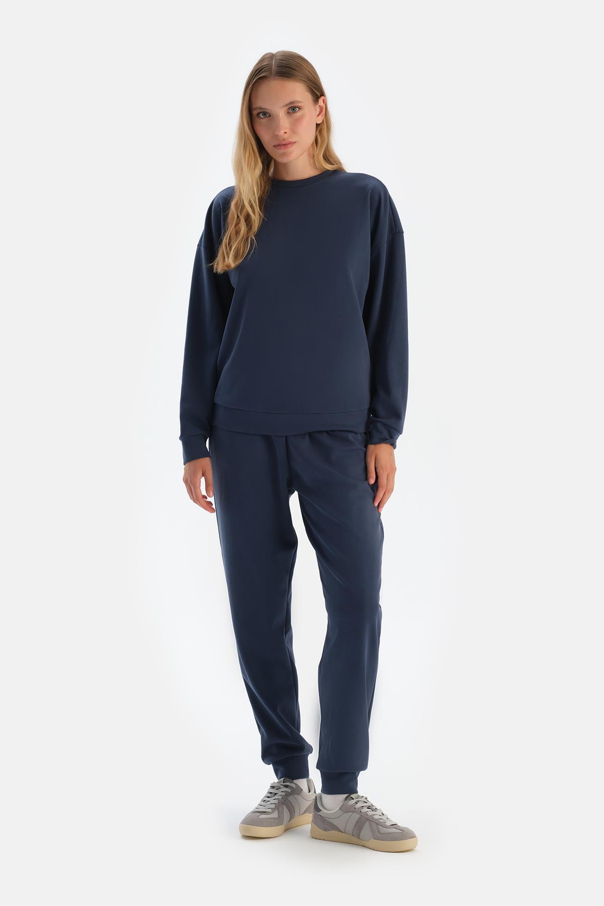 Lacivert Jogger Paça Modal Pantolon