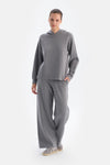 Gri Melanj Soft Tuşeli Pantolon