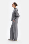 Gri Melanj Soft Tuşeli Pantolon