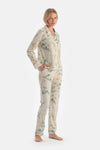 Mint Green FLORAL PATTERNED SHIRT AND TROUSERS PAJAMA SET