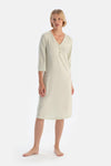 Mint Green LACE DETAIL LONG SLEEVE NIGHTIE