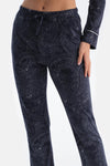 Navy PATTERNED COMBED MODAL SHIRT TROUSERS PAJAMA SET