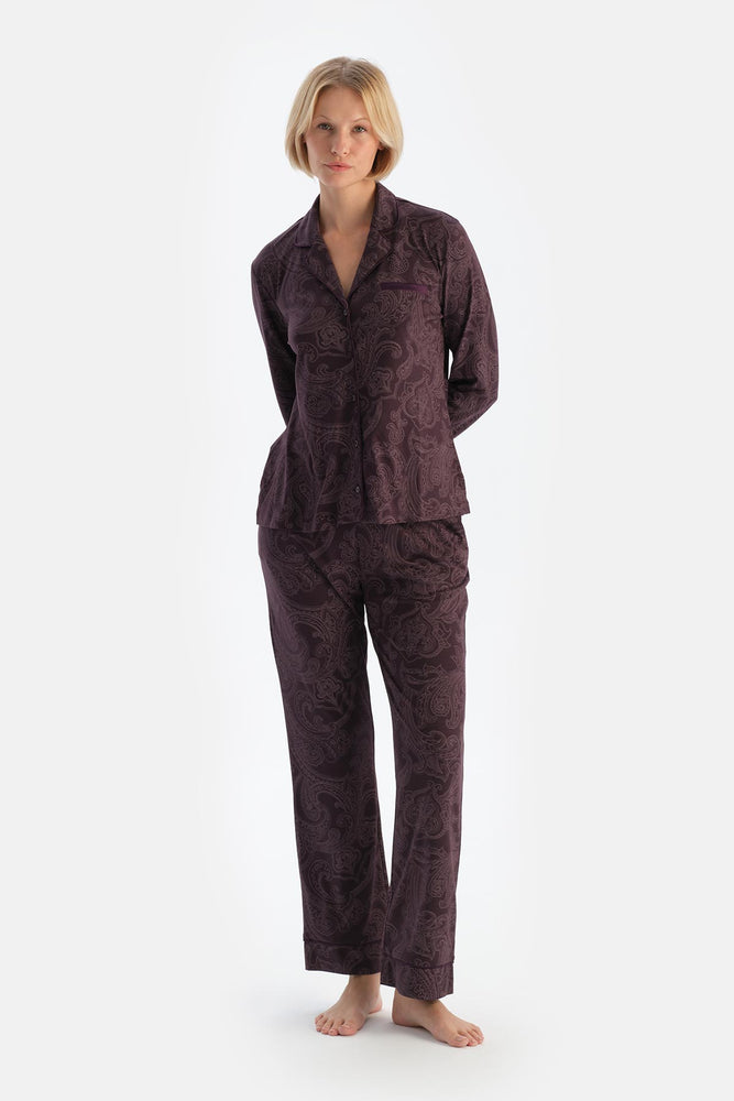 Damson COMBED MODAL SHIRT TROUSERS PAJAMA SET