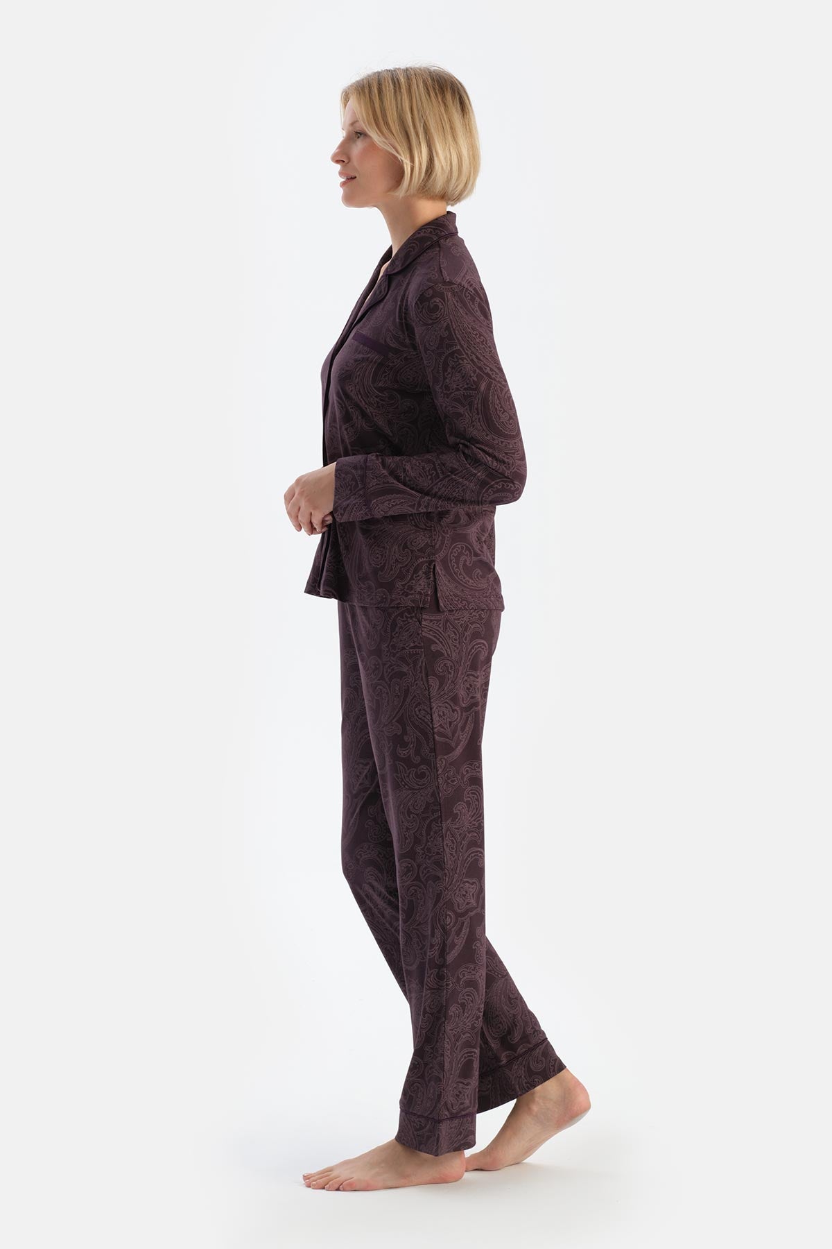 Damson COMBED MODAL SHIRT TROUSERS PAJAMA SET