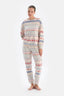MULTICOLOR PRINTED VELVET PAJAMA SET