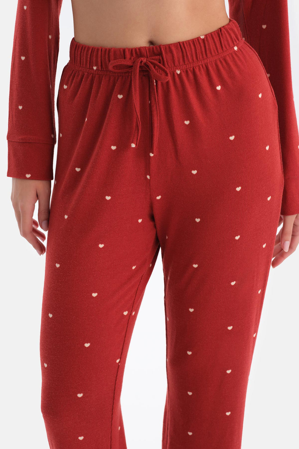 Red POLKA DOT THERMAL SHIRT TROUSERS PAJAMA SET