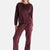 Damson CREW NECK LONG SLEEVE VELVET PAJAMA SET