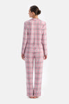 Soft Pink PLAID THERMAL SHIRT TROUSERS PAJAMA SET