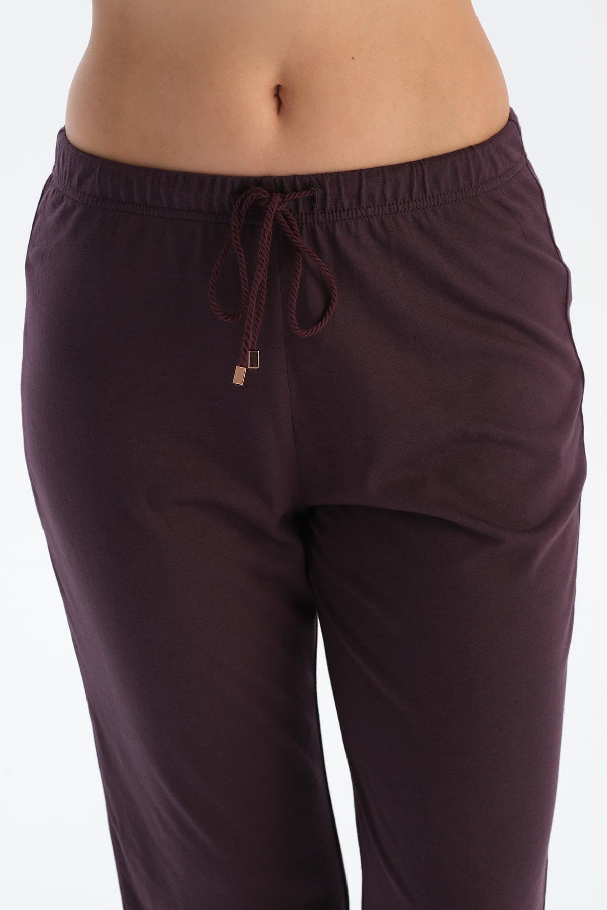 Damson BOAT NECK LACE DETAILED COMBED MODAL PAJAMA SET