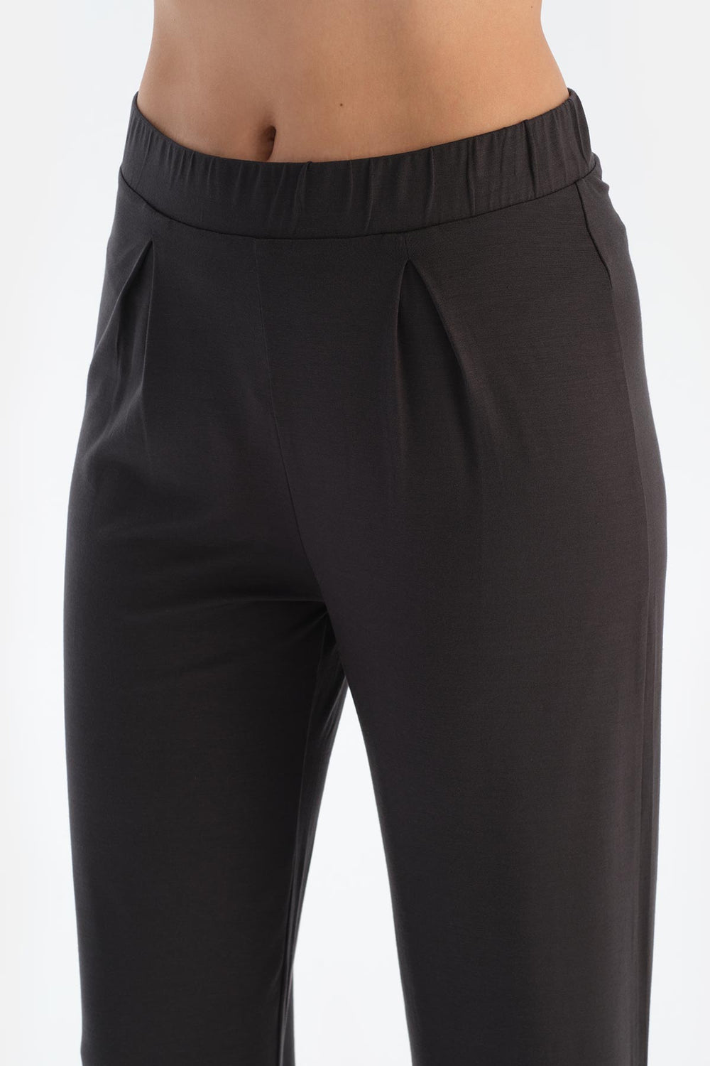 Anthracite BOAT NECK LACE DETAILED PAJAMA SET