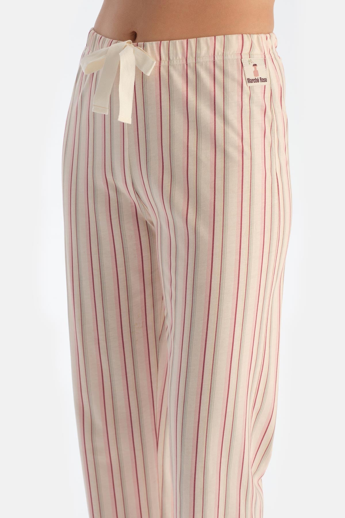 Ecru PRINT DETAIL LONG SLEEVE T-SHIRT TROUSERS PAJAMA SET