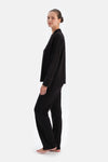 Black SHIRT AND TROUSERS PAJAMA SET