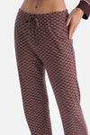 Bordeaux GEOMETRIC PATTERNED COMBED MODAL SHIRT TROUSERS PAJAMA SET