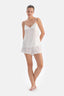 White LACE DETAILED SATIN BRIDE CAMISOLE SUIT