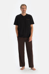 Navy SHORT SLEEVE T-SHIRT TROUSERS PAJAMA SET