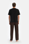 Navy SHORT SLEEVE T-SHIRT TROUSERS PAJAMA SET