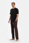 Navy SHORT SLEEVE T-SHIRT TROUSERS PAJAMA SET
