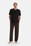 Navy SHORT SLEEVE T-SHIRT TROUSERS PAJAMA SET