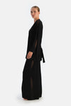 Black TULLE DETAILED BATHROBE
