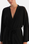 Black TULLE DETAILED BATHROBE