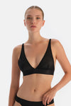 Siyah Premıum Dantelli Ve Lastik Detaylı Bralet