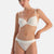Off White BRAZILIAN PANTIES WITH PREMIUM LACE AND RUBBER DETAIL