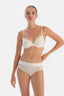 Off White PREMIUM LACE AND RUBBER DETAIL HIPSTER PANTIES