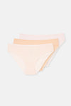 Light Salmon-Soft Pink 3-PACK PATTERNED BRIEF PANTIES