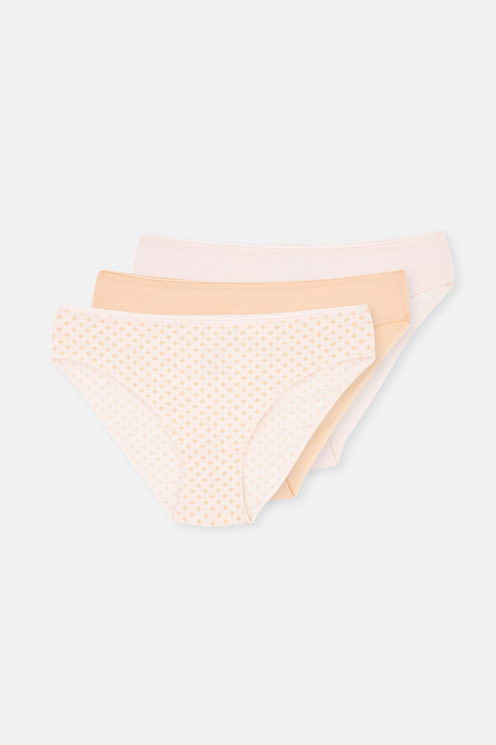Light Salmon-Soft Pink 3-PACK PATTERNED BRIEF PANTIES