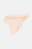 Light Salmon-Soft Pink 3-PACK PATTERNED BRAZILIAN PANTIES