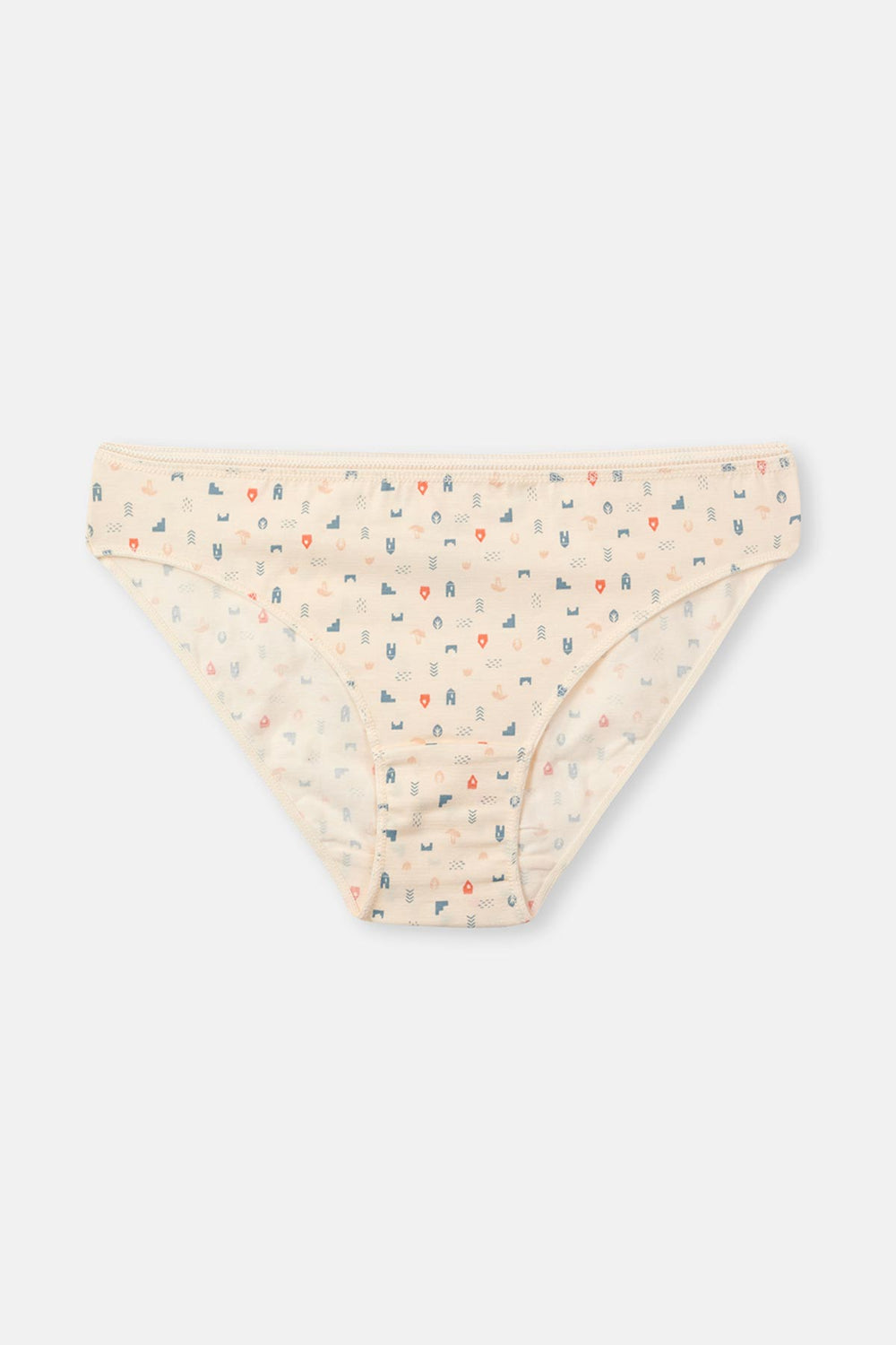 Ecru-Gray Blue-Powder 3-PACK PATTERNED BRIEF PANTIES