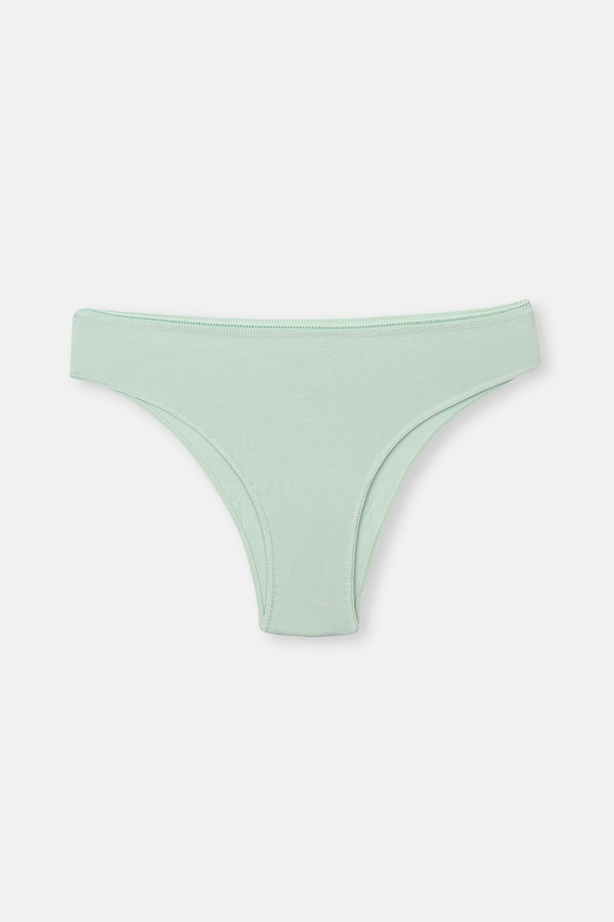 Gri-Mint-Mor Kadın 3'lü Düz Brazilian Külot