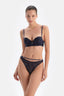 Navy Lace Brazilian Panties with Waist Detail