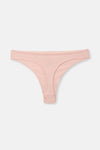 Gray-Purple-Soft Pink 3-PACK PLAIN THONG PANTIES