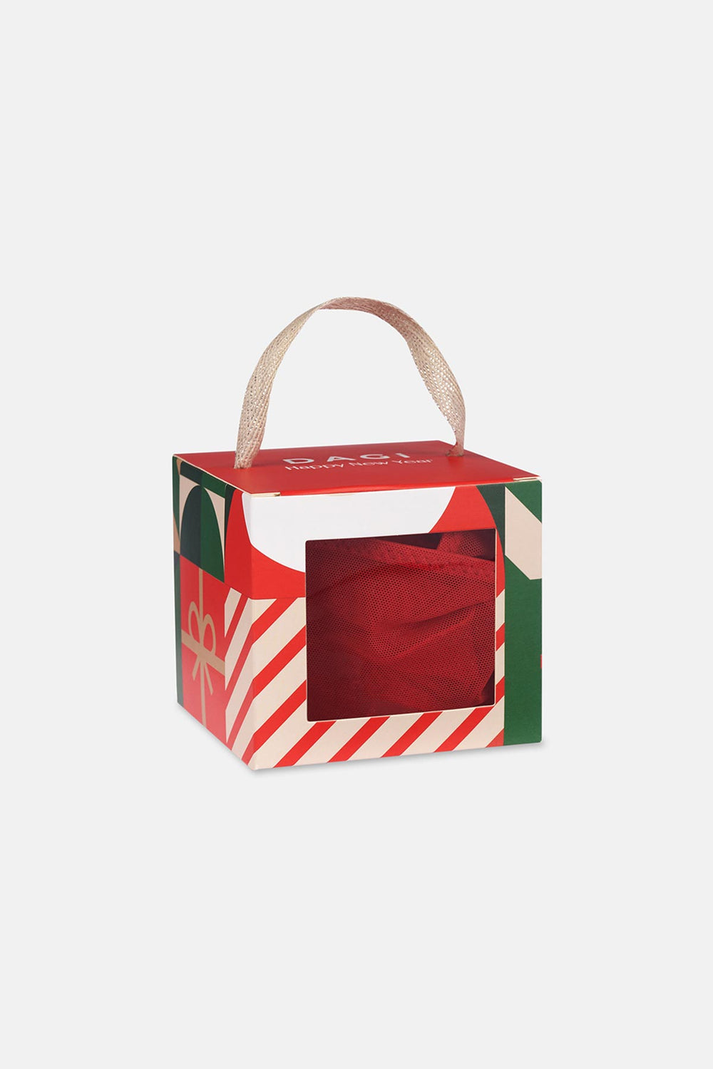 Red Tulle Thong Panties with Back Accessory Detail