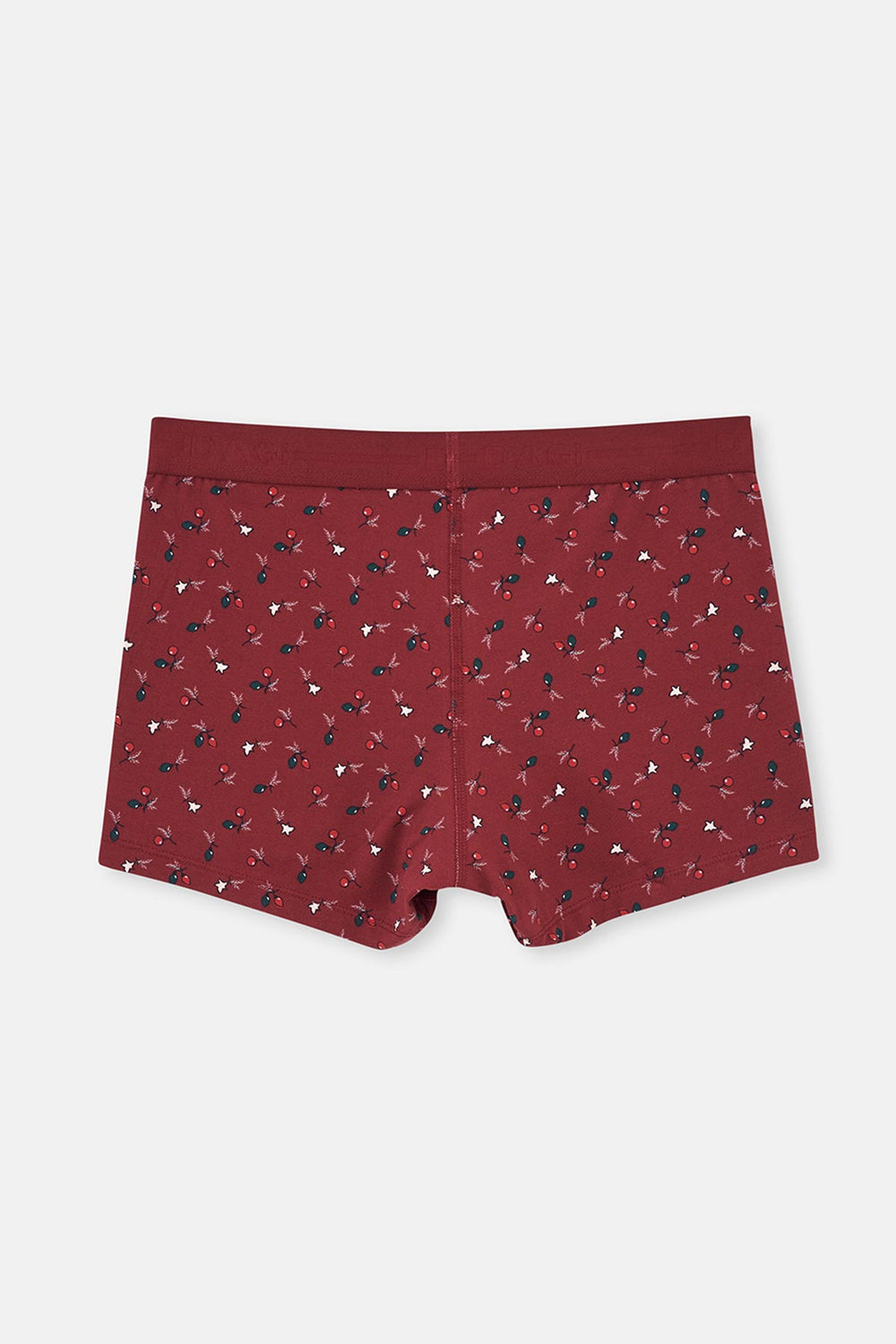 Bordo-Siyah 3'Lü Desenli Pamuk Boxer