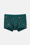 Dark Green Patterned Micro Modal Boxers